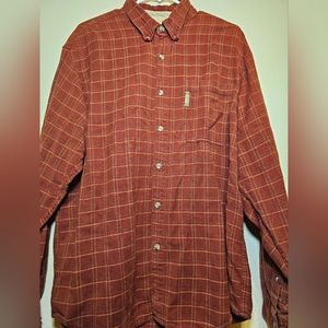 Red Columbia button up shirt flannel